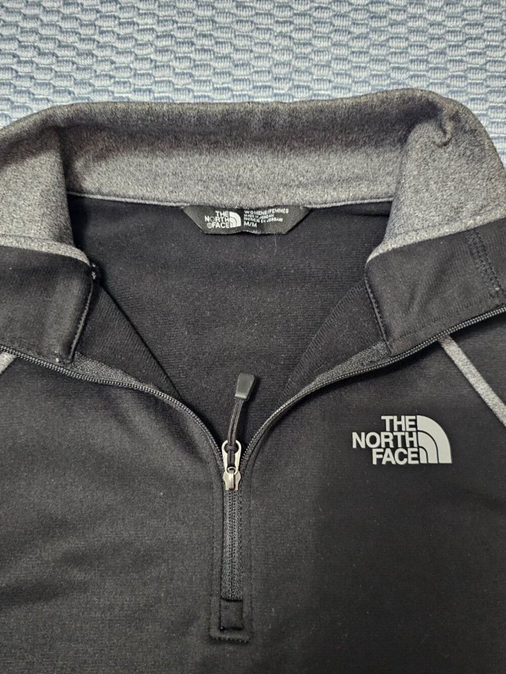 The Northface Black Athletic Pullover 1/4 Zip Performance Gray Trim Womens Shirt - Picture 4 of 6